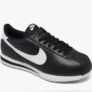 Nike Cortez Black and White Youth Shoes